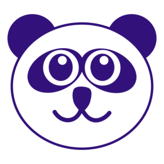 Smiling Panda Decal (Purple)